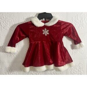 Vintage Baby Girl Kids Play Christmas Dress Size 24 Months